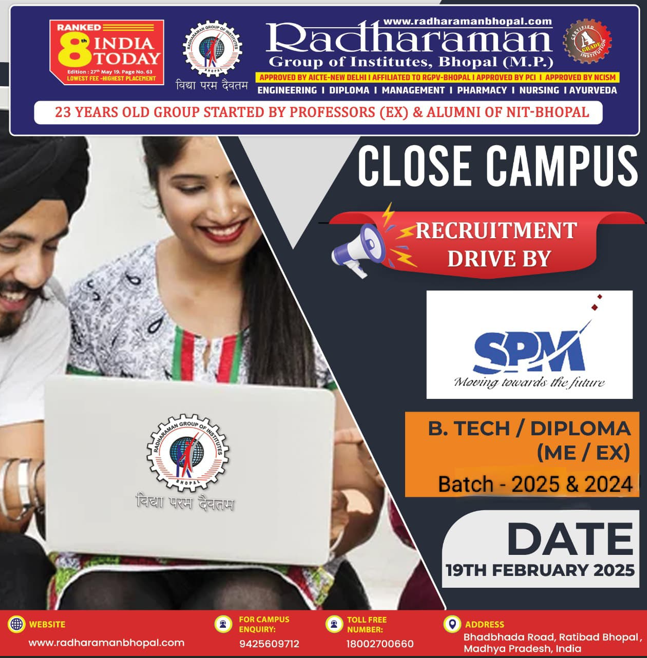Close Campus Recruitment Drive - SPM Autocomp Systems Pvt. Ltd.